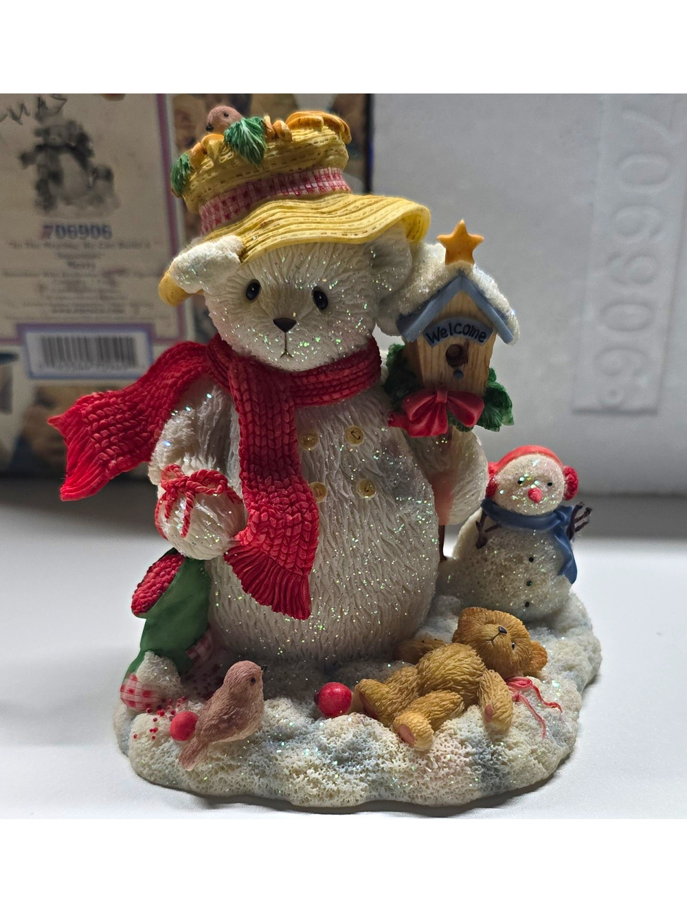 Cherished Teddies #706906 "In The Meadow We Can Build A Snoman" Figurine 2000